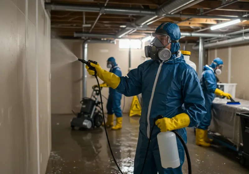 Basement Sanitization and Antimicrobial Treatment process in Pendleton, SC